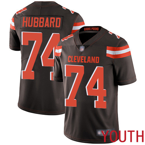 Cleveland Browns Chris Hubbard Youth Brown Limited Jersey #74 NFL Football Home Vapor Untouchable->youth nfl jersey->Youth Jersey